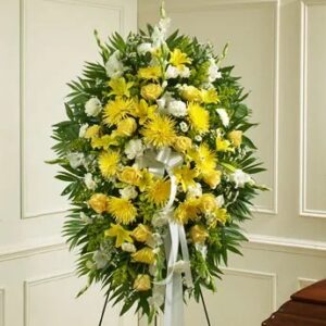 Profound Sympathies Standing Spray – Yellow
