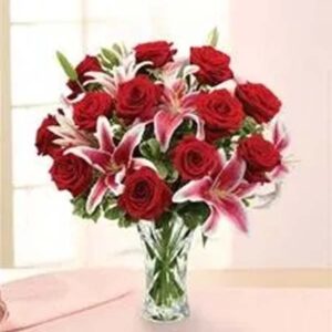 Love’s Incarnation Rose & Lily Bouquet
